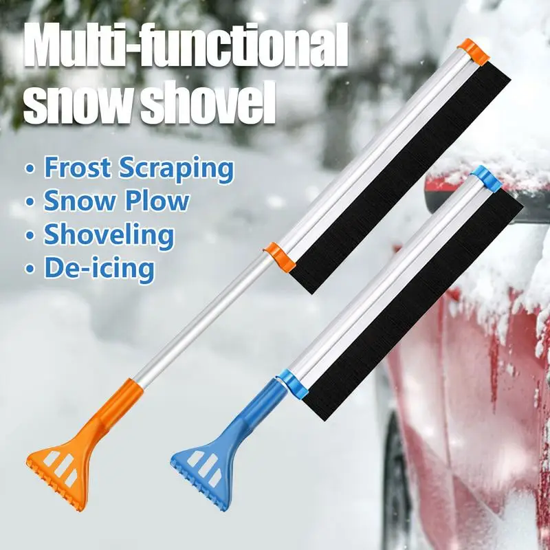 

3 In 1 Telescoping Snow Brush Ice Scraper Rotating Removal Car Glass Snow Broom Multifuntion Frost Scraper Winter Deicing tools