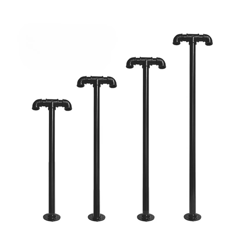 Corrimão de Ferro Forjado para Degraus Externos de 2-3 Degraus - Corrimão Preto para Varanda e Deck para Degraus de Concreto/Pátio