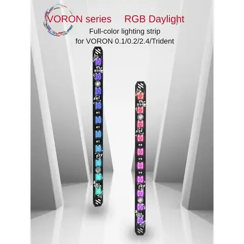 Upgraded 5V RGB LED Lamps Bar for Voron 0.1/0.2/2.4 3D Printer Daylight-PCB Kit Enhanced Brighten LED Strip Replacement