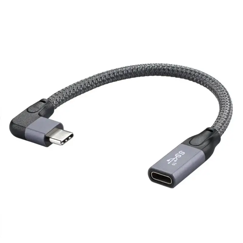 Curved USB3.1 Type-C Extension Cable 100W PD 5A 4K @60Hz 10Gbps USB-C Gen 2 Extender Cord For Macbook Nintend H P Laptop 1M