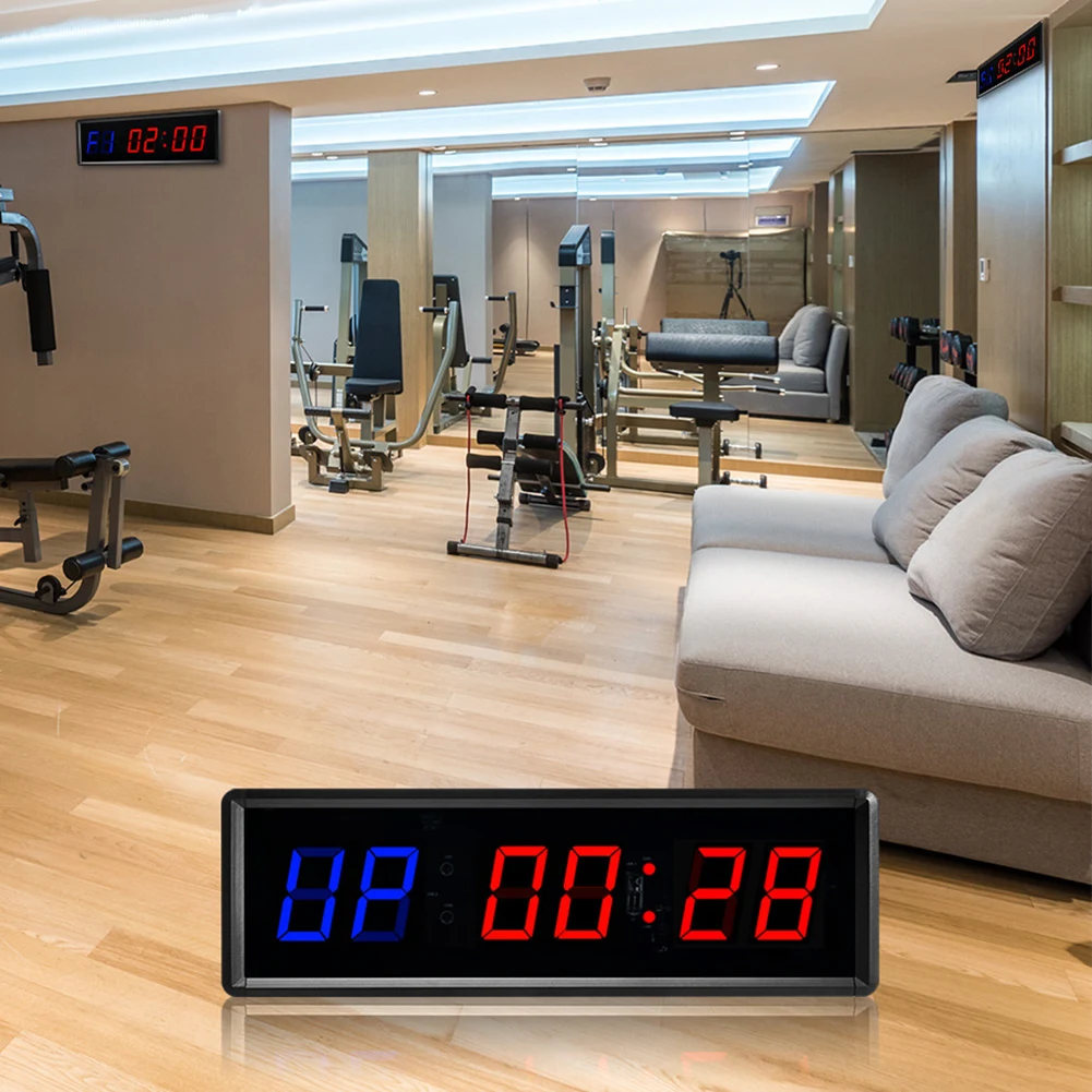 

Portable Gym Timer LED Workout Clock Remote Control Digital Timer Multifunctional Fitness Timer Clock for Boxing Crossfit