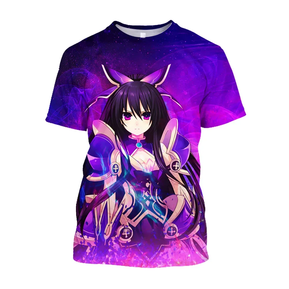 Hot 2024 New Fashion3D Anime Date A Live Printed Men T-Shirts Sexy Girls Cartoon Manga Oversized T Shirt Streetwear T-shirty