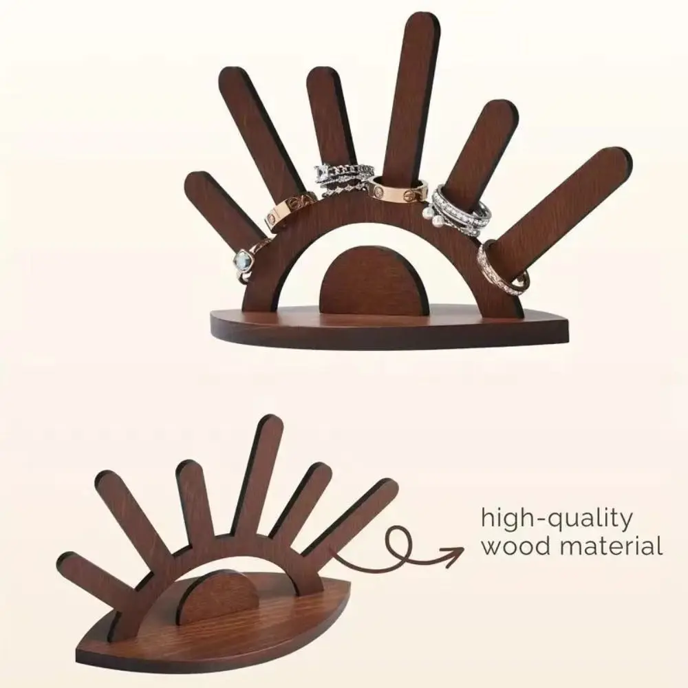 Wooden Wooden Jewelry Display Stand Handicraft Pendants Ring Storage Display Rack Portable Durable Jewelry Holder Ornaments