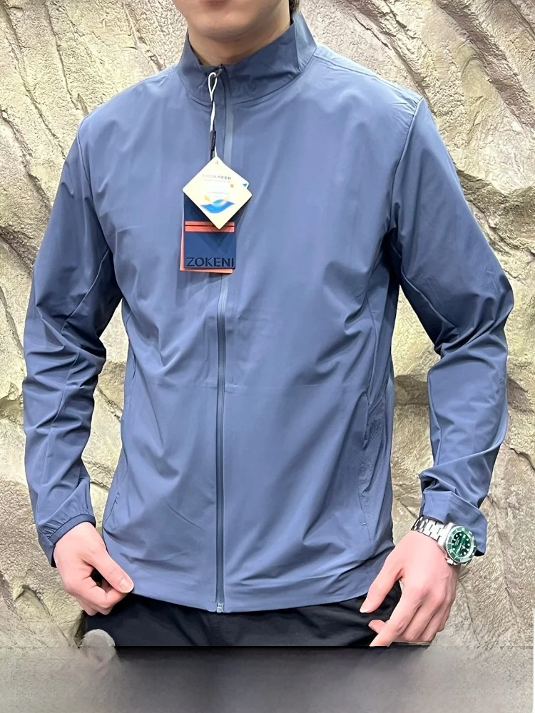 

High-End Multi-Piece Sealed Outdoor Jacket for Men Breathable Mesh Back Traveling Spring Summer Waterproof Standard Fit Zippe...