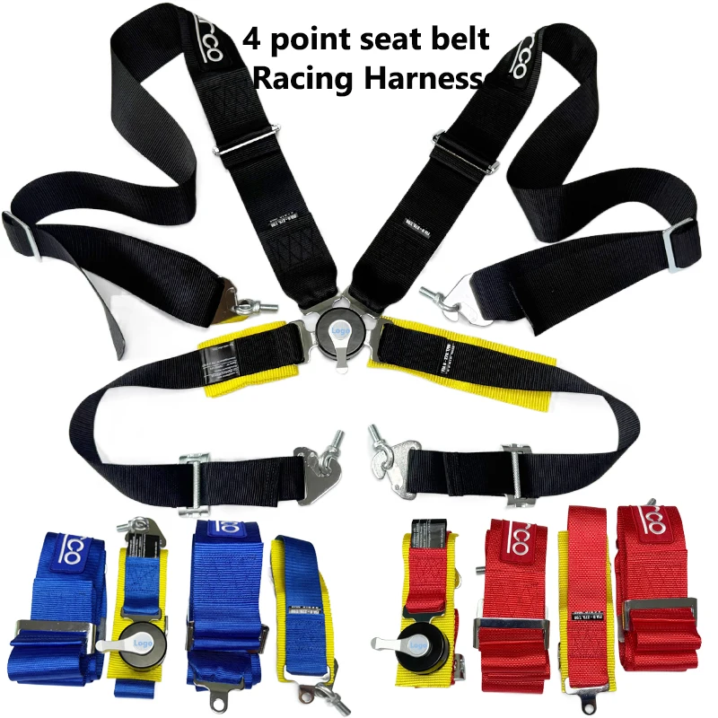 

New Style Car seat belt Universal 4 Point Racing Harness Safety Belt With Quick Release Snap-In Buckle car seat belt protector