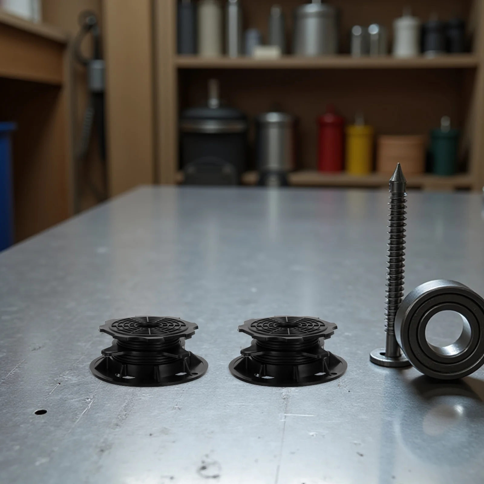 

4Pcs Adjustable Plastic Deck Pedestals Support Base for Garden Patio Decking Outdoor Floor Leveling Platform Adjustable Pedestal