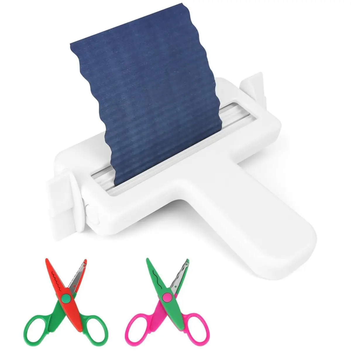 Mini Paper Crimper, 2Pack Pinking Shears, Sealing Decorative Creaser for A6 and Smaller Papers, Creasing Tools