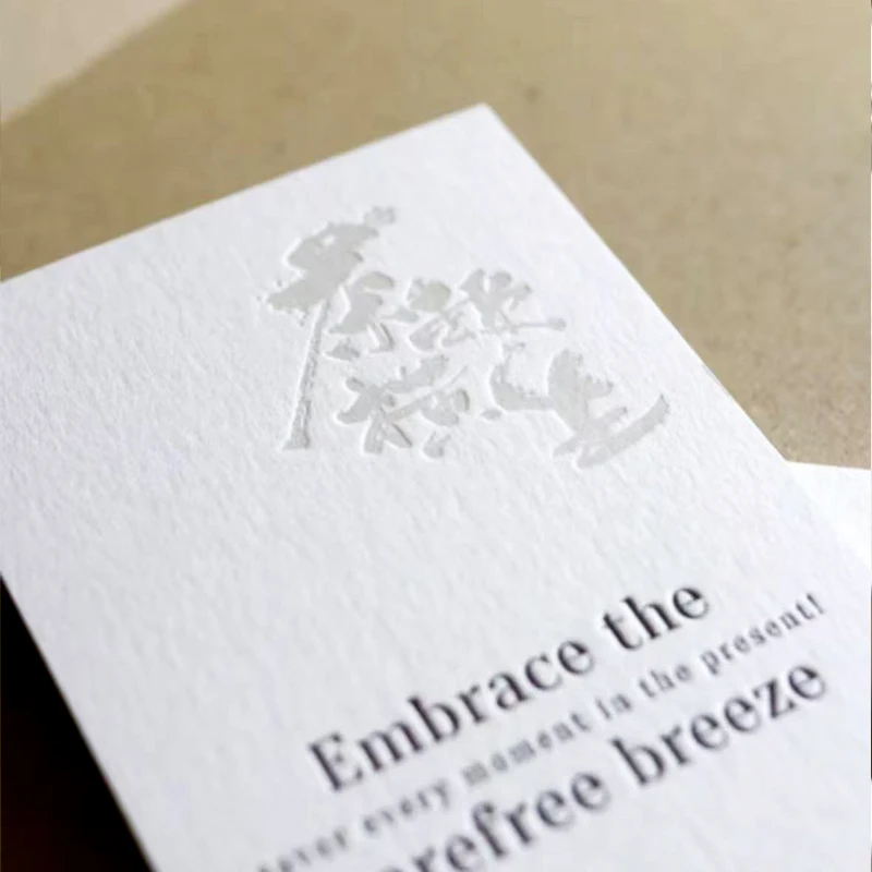 Custom Business Cards Cotton Paper letterpress Paper Embossed Debossed Cards Thank You Card Greetings Christmas Invitations