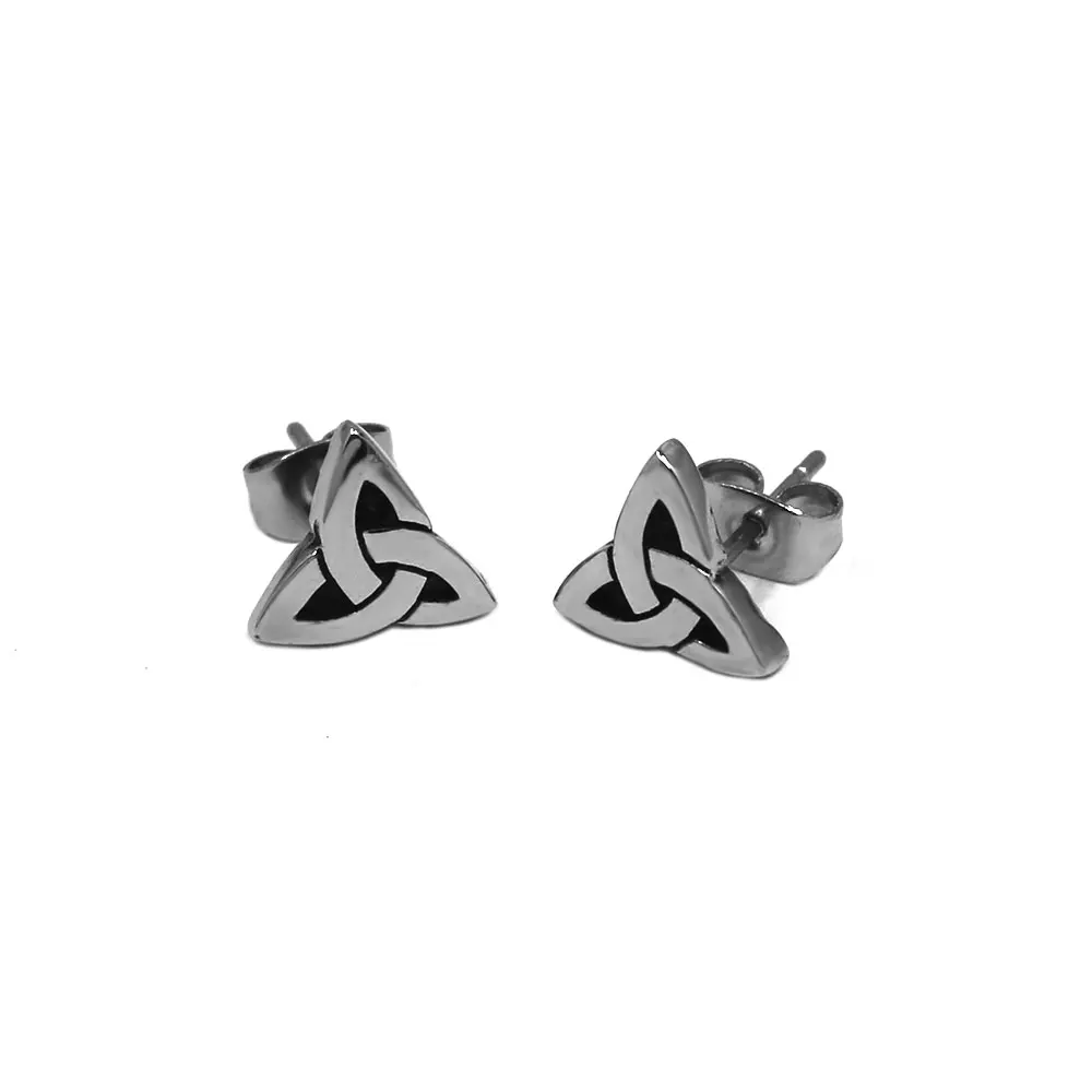 Norse Viking Rune Earrings Studs Stainless Steel Jewelry Odin\'s Symbol Signet Celtic Knot Mens Earring SJE370222