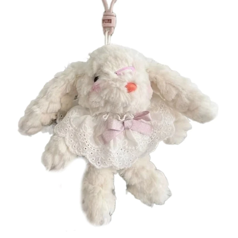 

Unique Plush Rabbit Keychain Bag Pendant Great for Bag Key and Decorations K3KF