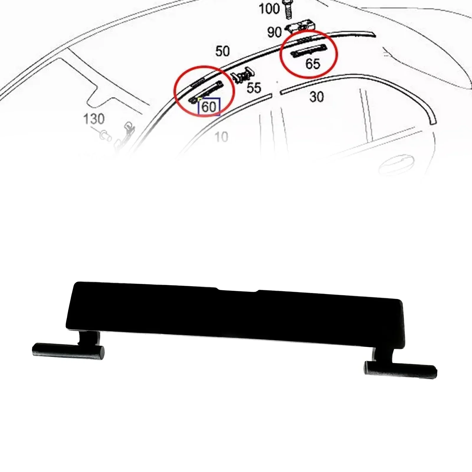 For Benz Car Roof Rack Moulding Connecting Cover 1176900182 For MERCEDES For CLA W117 2013-2019 Auto Roof Rack Connection Cover