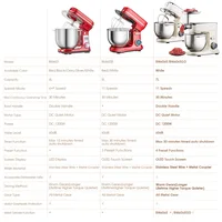 BioloMix Kitchen Food Stand Mixer, 1200W 11-Speeds DC Motor, Digital OLED Screen, Electric Food Mixer with Dough Hook, Whisk 6