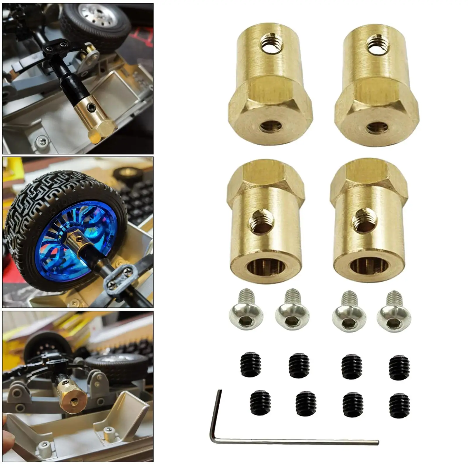 5mm to 12mm Wheel Hub Extension Drive Adapter Combiner Coupler Fit for WPL D12 RC Car Spare Parts