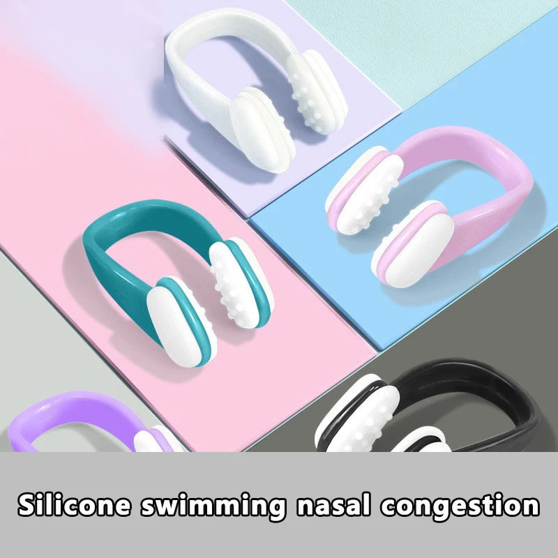 Useful Nose Clip With Storage Box Anti-choking Water No Deformation Swim Nose Clip With Waterproof Pad