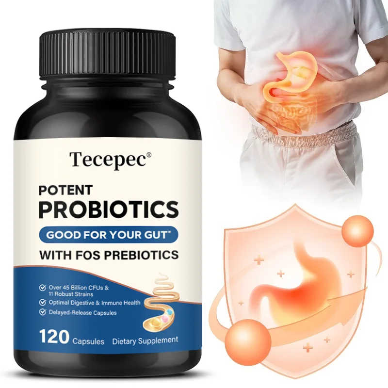 Probiotics & Prebiotics 45 Billion CFU Capsules, Support Intestinal Balance, Digestive Comfort & Daily Immune Wellness, Vegan