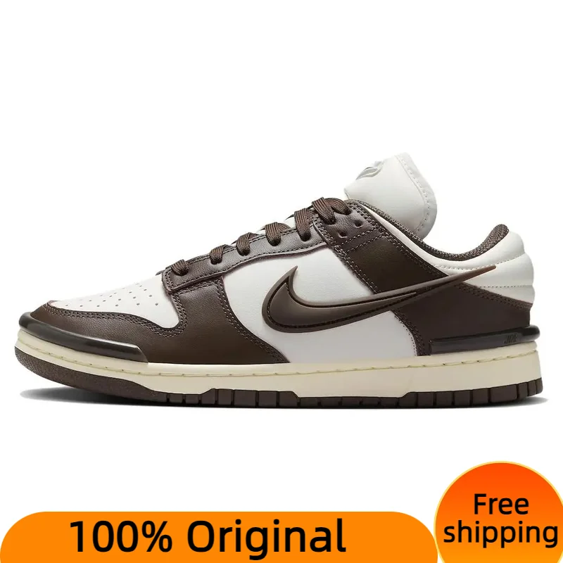 Nike Dunk Low Twist Baroque Brown Women's Sneakers shoes With Original Box