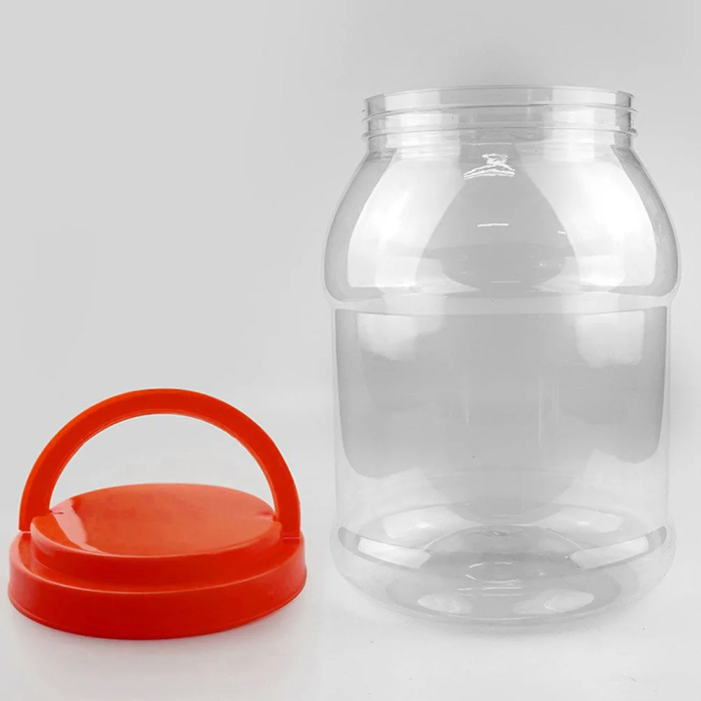 2 Pcs Transparent Storage Tank Home Containers Kitchen Plastic Jars Tea Canister Pet Sealed Food The