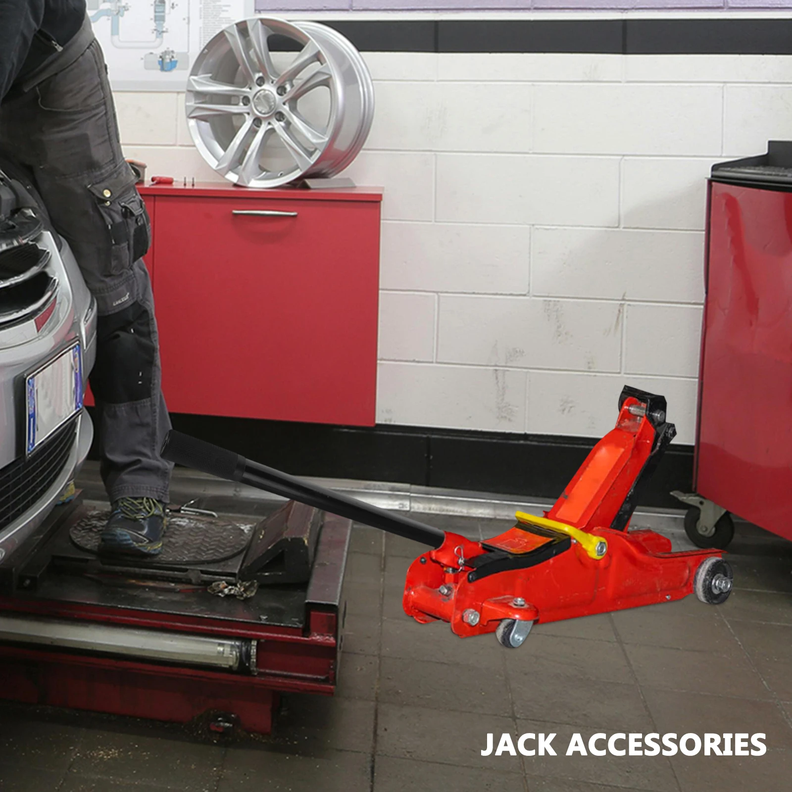 

Horizontal Hydraulic Floor Handle Replacement Portable Jack Bar For Automotive Repair Home Diy Space-Saving Handle For