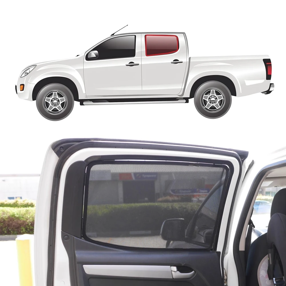 For Isuzu D-Max KB MK2 2011-2019 Magnetic Car SunShade Shield Front Windshield Curtain Rear Side Baby Window Sun shade Visor