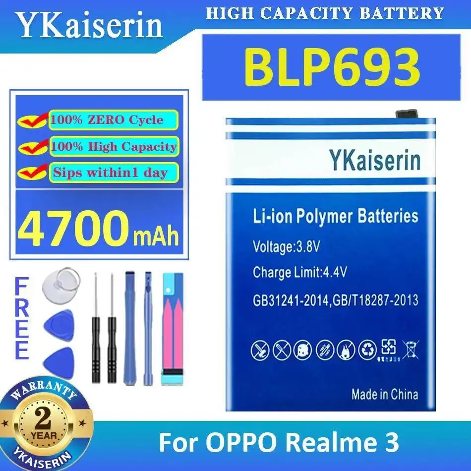 

BLP693 4700Mah Mobile Phone Battery For Oppo Realme 3 Good Low-Temperature Performance