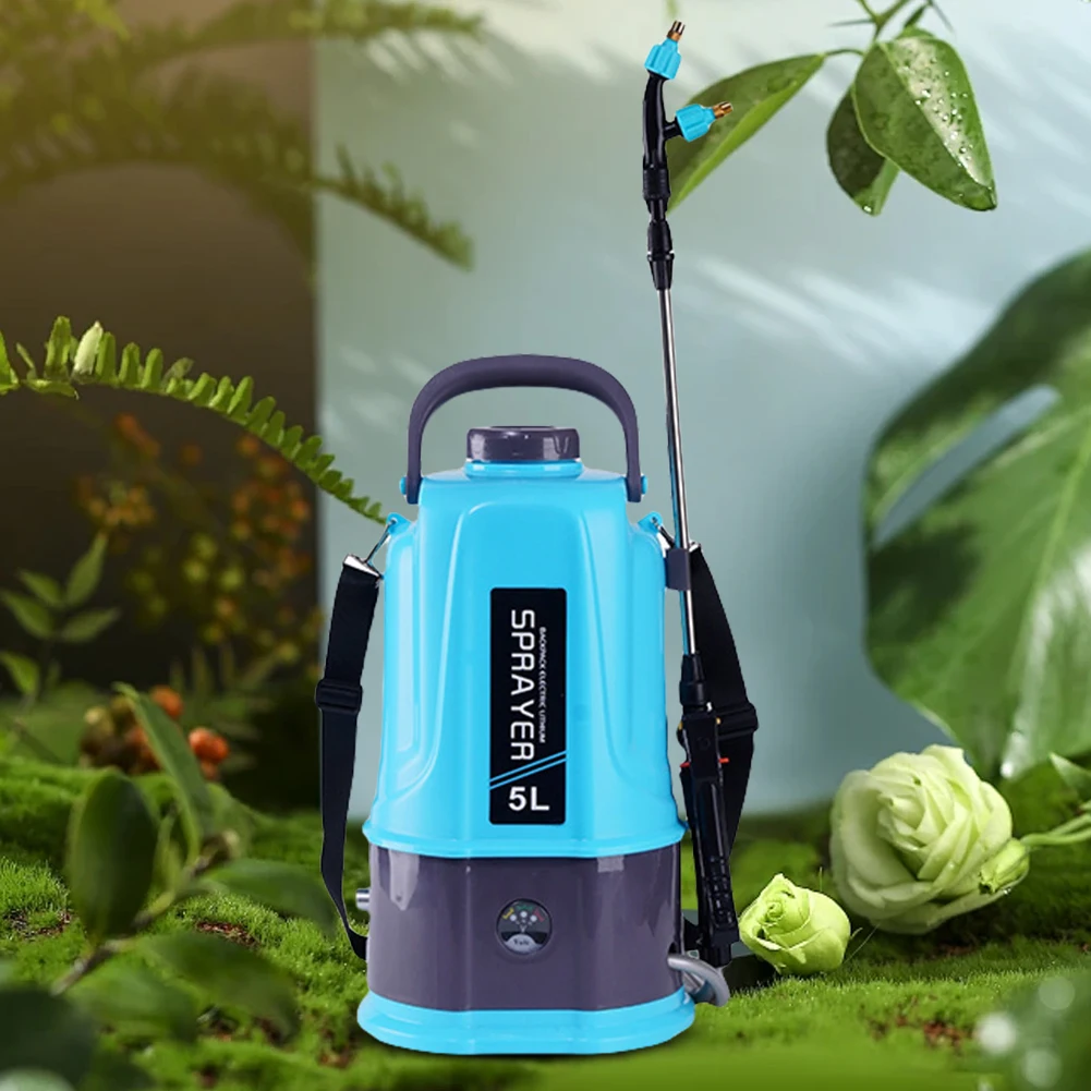 5L Battery Powered Sprayer Rechargeable Plant Sprayer with Adjustable Shoulder Strap Water Sprayer for Yard Lawn and Garden