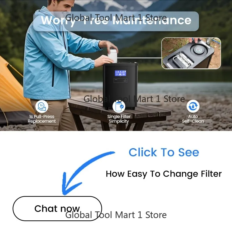 Electric Portable RO Water Purifier Removes PFAS, Heavy Metal, Fluoride, Bacteria, Microplastics for Home Outdoor