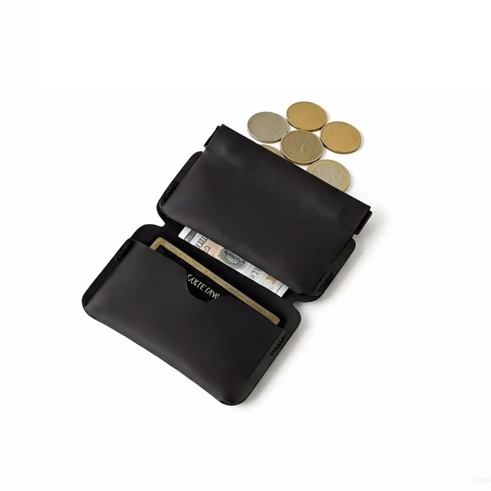 Ultra-Light Mini Folding Wallet Portable Multi Slot ID Business Card Holder Compact Design Multifunctional Magnetic Coin Purse