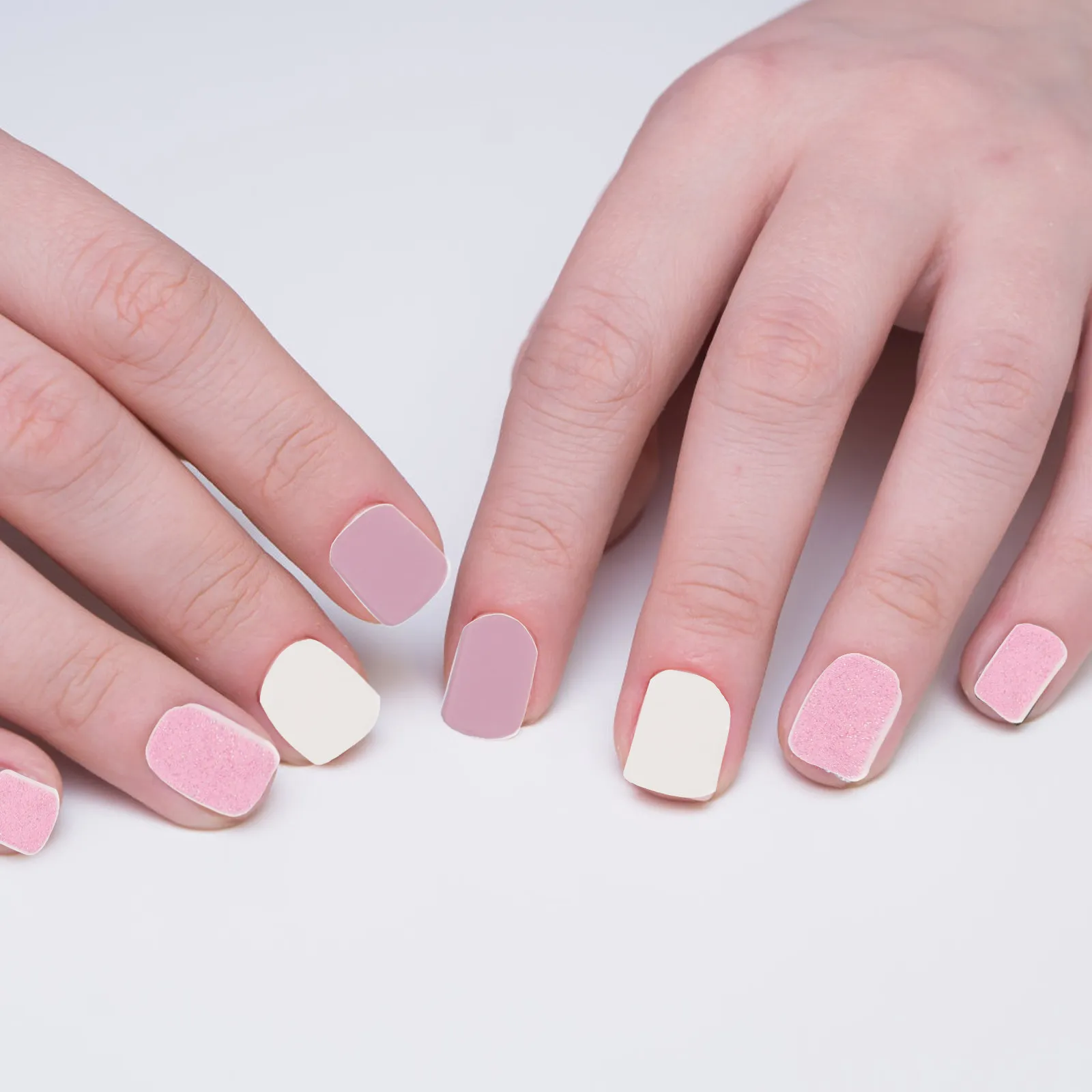 

4 Sheets Nail Sticker Decals for Gel Acrylic Natural False Nail Tips Manicure Art DIY Decorative Accessories Skin