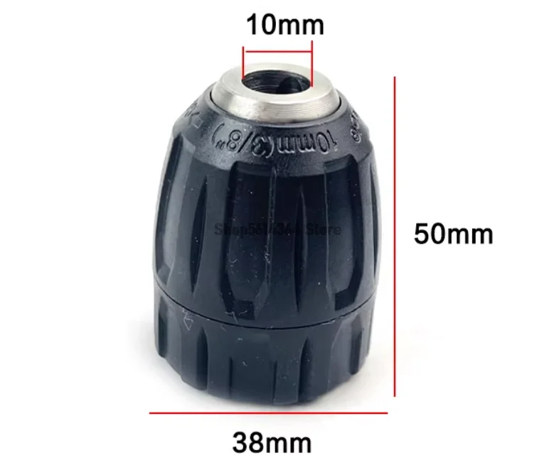 Self-Locking Chuck 0.8-10mm for Power Drills | 3/8-24 Gunsmith Quick Auto-Secure Three-Jaw Design