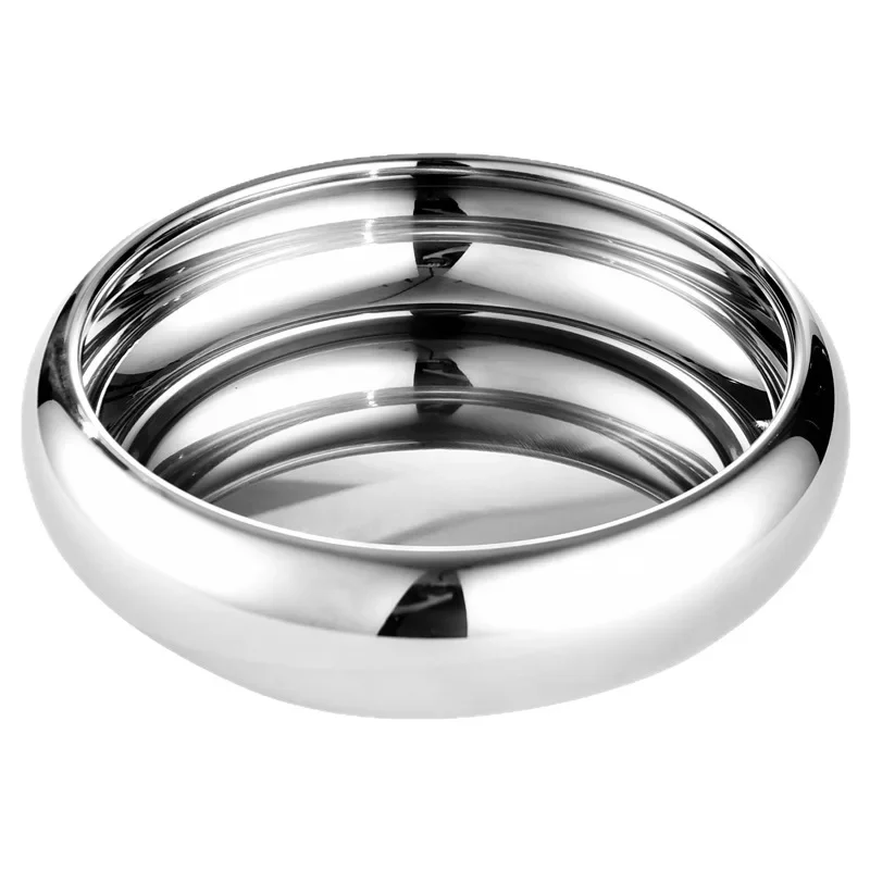 

New modern living room stainless steel round fruit plate ins wind fruit plate fruit basin coffee table ornament