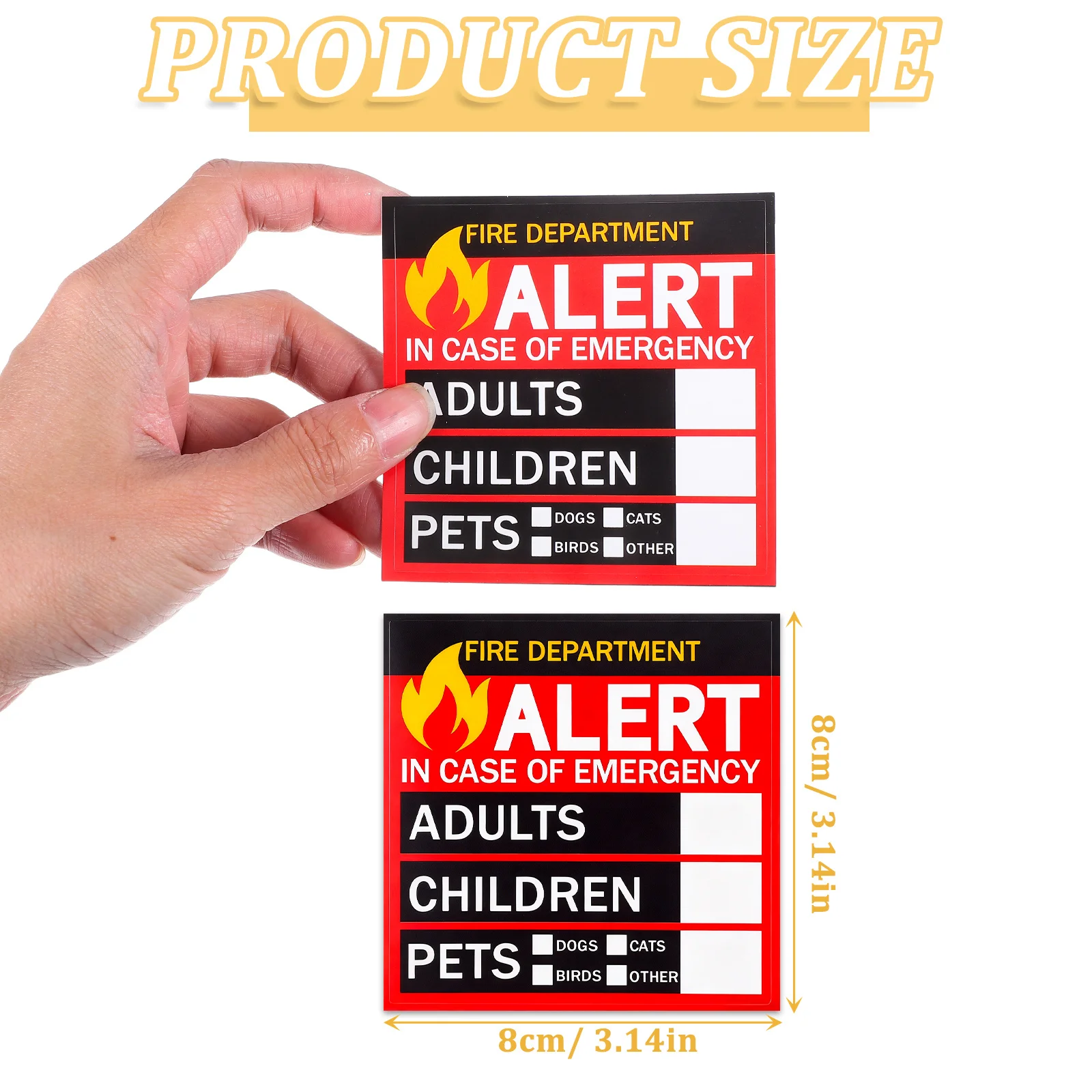 Alert Sticker Decal For Alert People Finder Stickers. Window Door People Pets Safety Accessory Finder Sticker