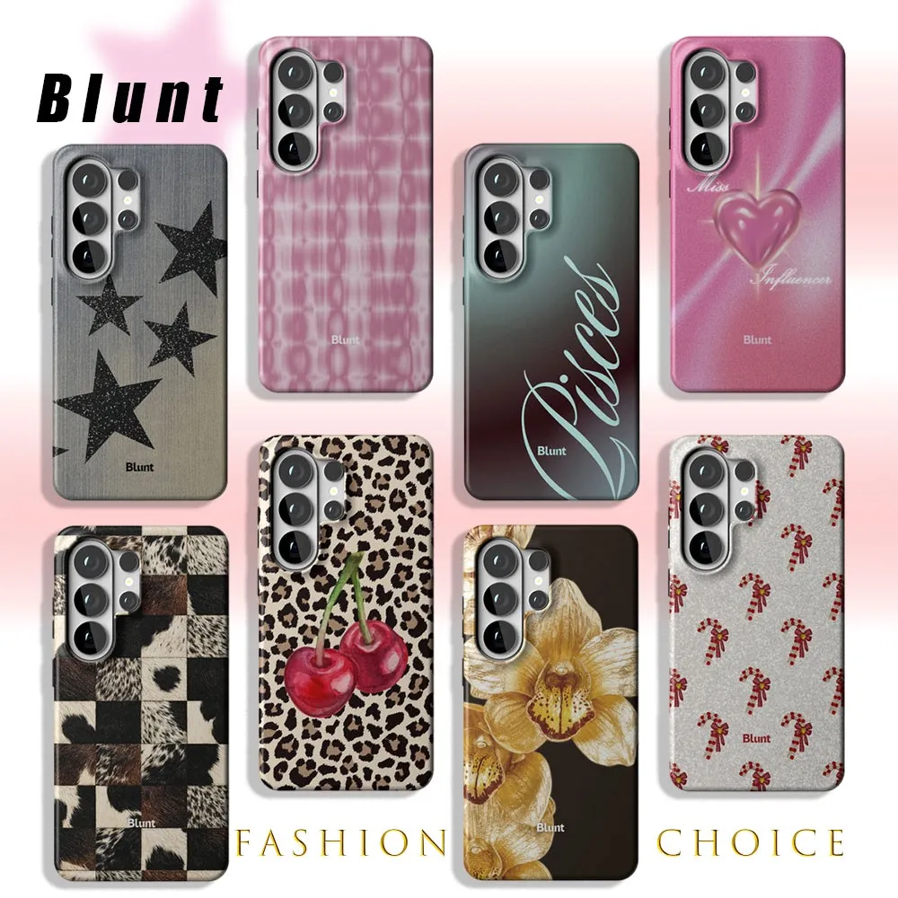 Luxury B-blunts Phone Case for Samsung Galaxy S20 S22 S23 S24 S25 S26 FE Plus Ultra Edge 4G 5G Luxury Double-layer Back Cover