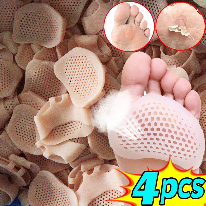 Women Men Foot Pain Relieve Blister Prevention Silicone Heel Protectors Metatarsal Pads Forefoot Gel Heel Pad Plantar Fasciitis