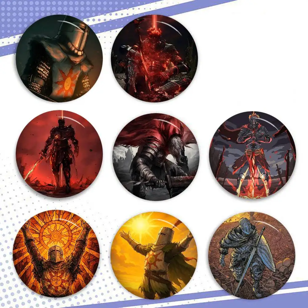 Classic Game D-Dark Souls 3 Anime Brooches Cute Cartoon Badge Jacket Jeans Lapel Pin Gift Accessorie