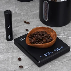 IKAPE Coffee Bean Dosing Cup and RDT Spray Bottle Set, Walnut Dosing Vessel, Single Dose Measuring Tray Kit, Coffee Lover Gift