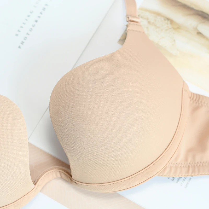 Fashion Backless Bra Lnvisible Lingerie C D Cup Deep U Sexy Bra U Plunge Half Cup Brassiere Black Women Underwear Push Up Bras