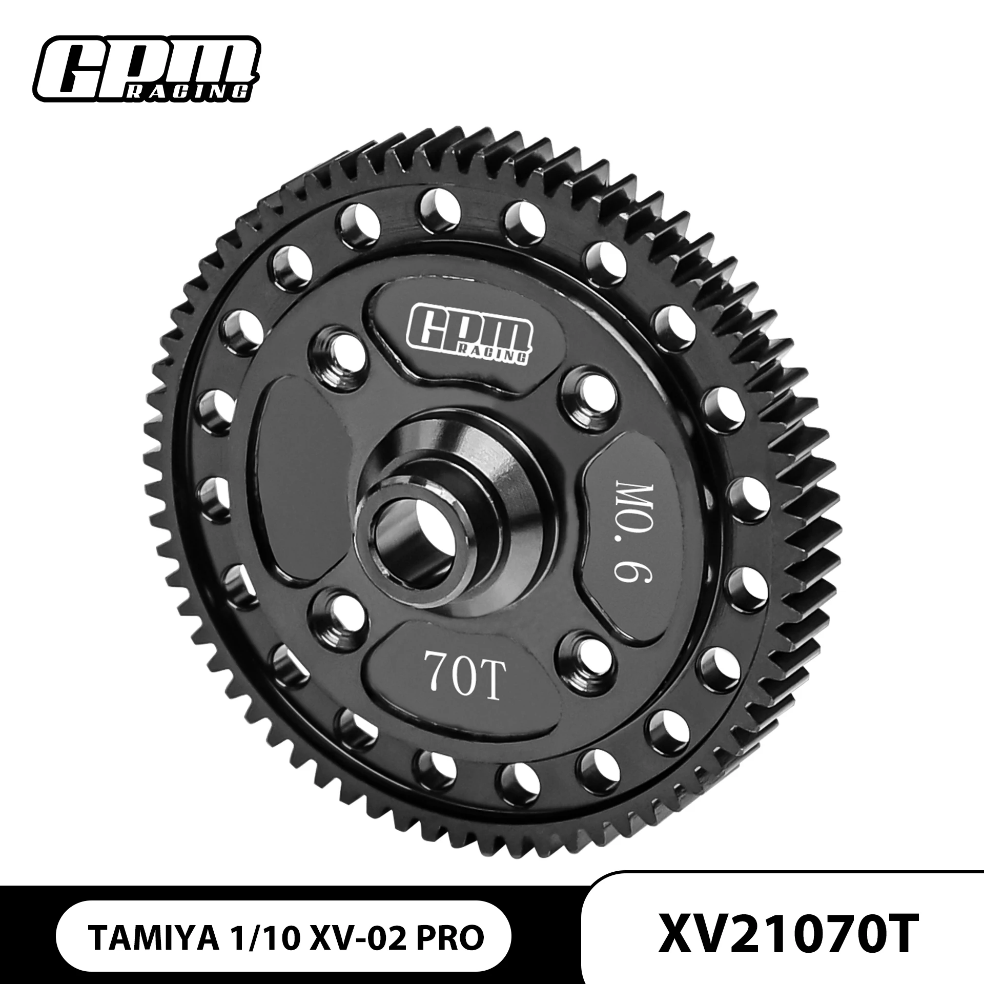 GPM medium carbon steel M0.6 module center diff gear 70T For XV-02 Pro 22050