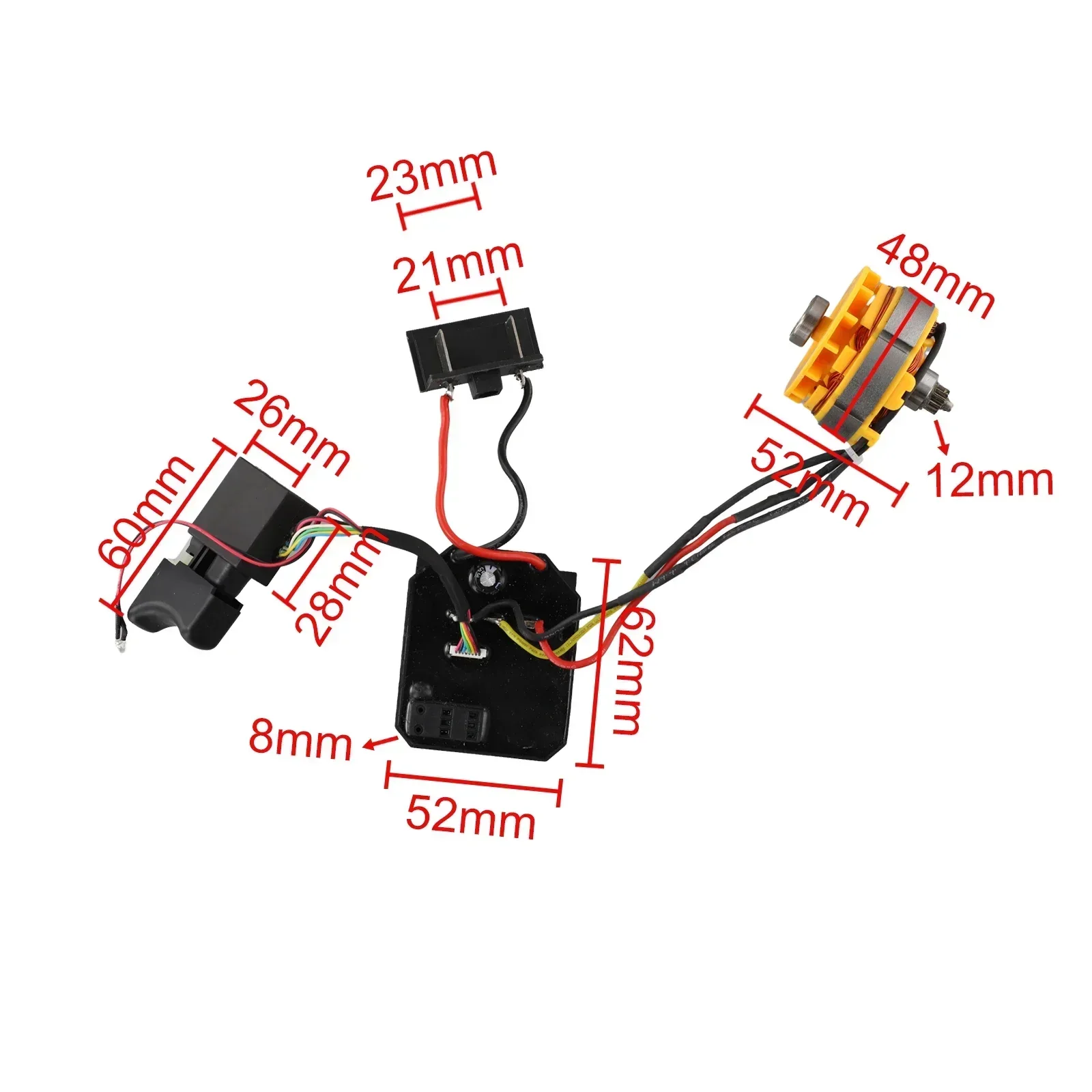 Imagem -04 - Conjunto de Interruptor de Placa de Controle de Motor sem Escova para Dayi 21v Chave Elétrica Acessórios de Placa-mãe Ferramentas Elétricas