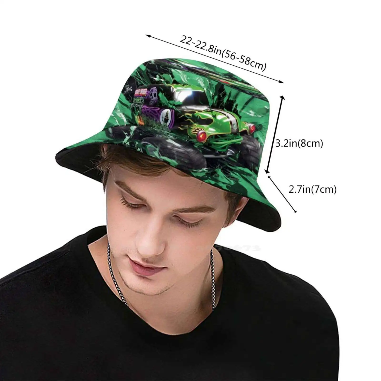 Панама для путешествий с рисунком монстр-ТРАКА