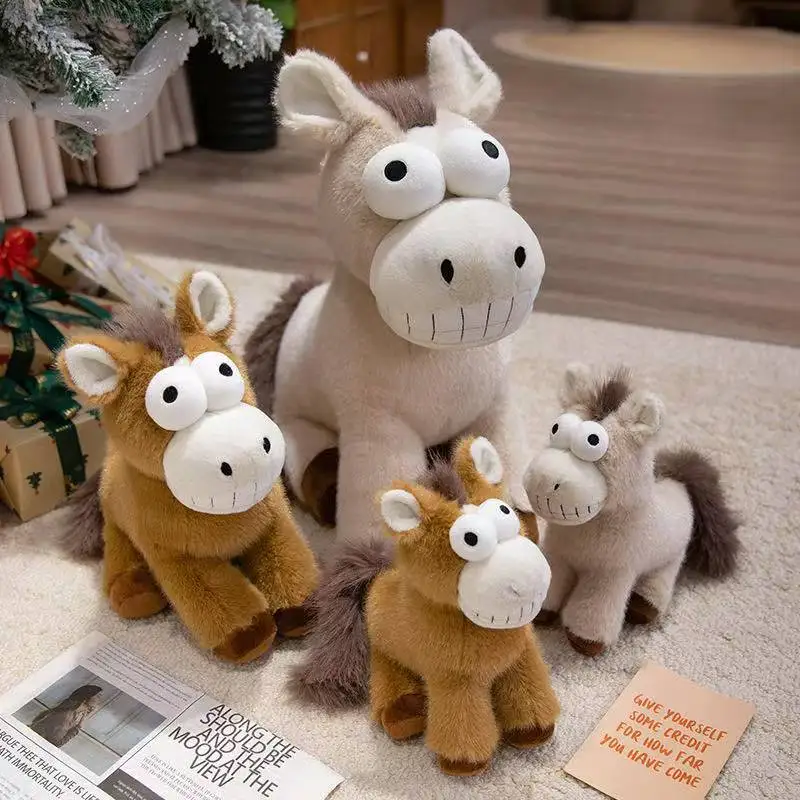 최신 귀여운 작은 말 모양의 장난감 쿠션 카와이 봉제 인형 만화 애니메이션 어린이 크리스마스 선물