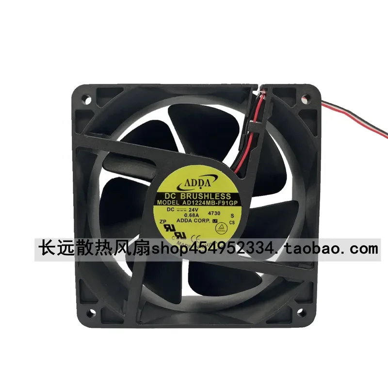 for ADDA AD1224MB-F91GP 12038 24V 0.68A 12CM Inverter Fan Genuine Replacement Cooling Fan for Industrial Equipment