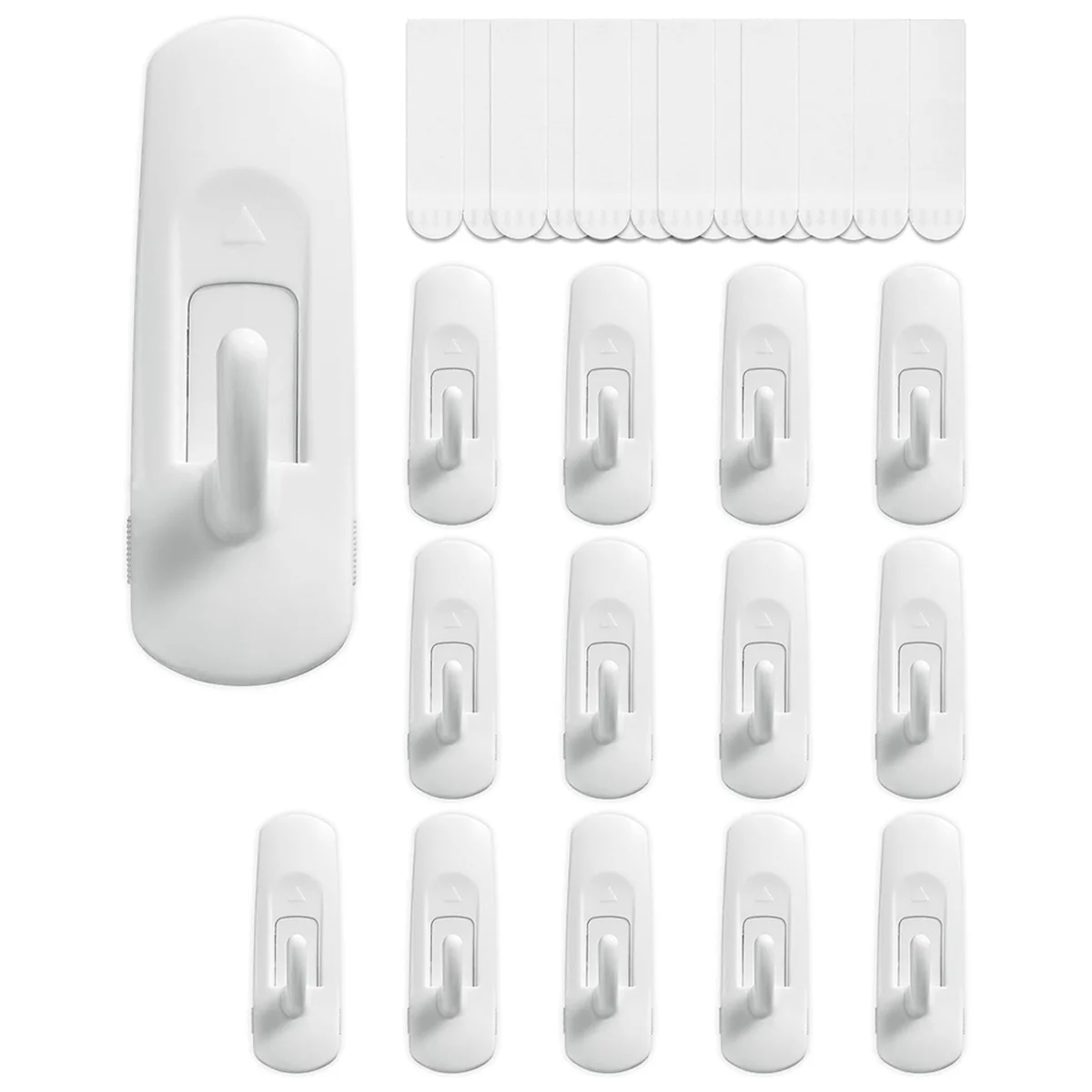 

14 Hooks+20 Strips, Utility Hooks, Organize Damage-Free Hanging Hooks Heavy Duty Hooks ,No Tools Wall Hooks for Hanging