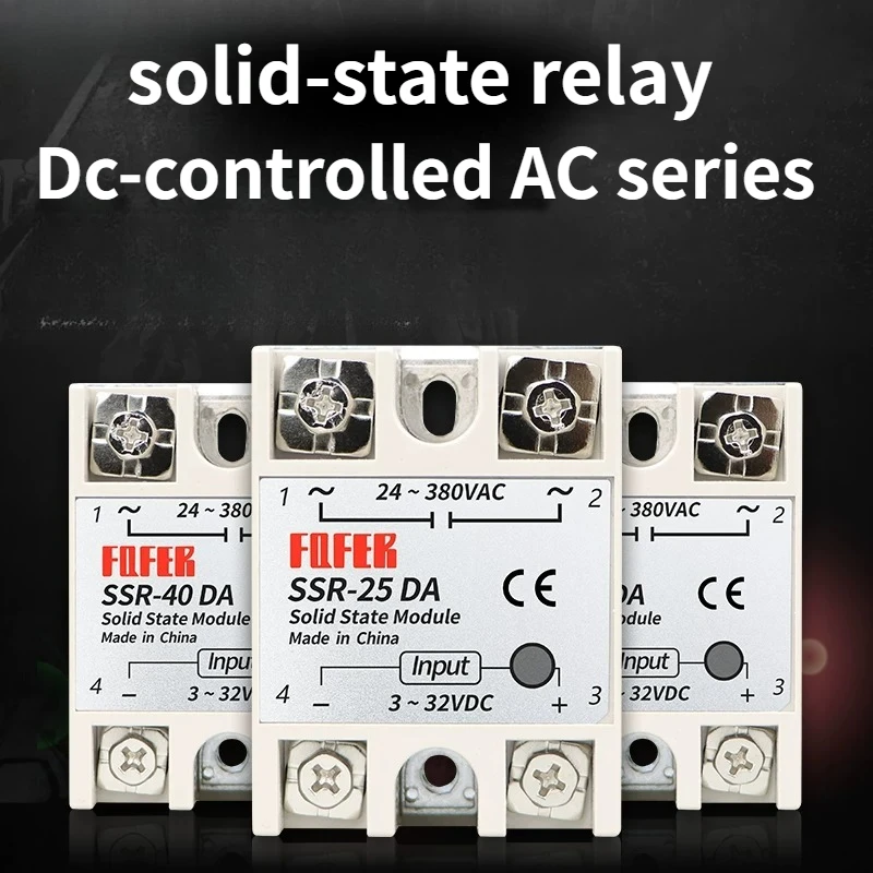 Single-phase Solid-state Relay SSR-25DA10A40A60A80A DC-controlled AC 24V DC 220V AC