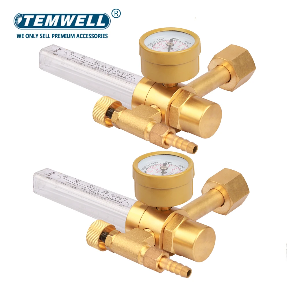 Safe Stable W21.8-14 Argon Regulator 0-25Mpa CO2 Mig Tig Welding Flow Meter Gas Pressure Reducer Gauge for Welding Tools