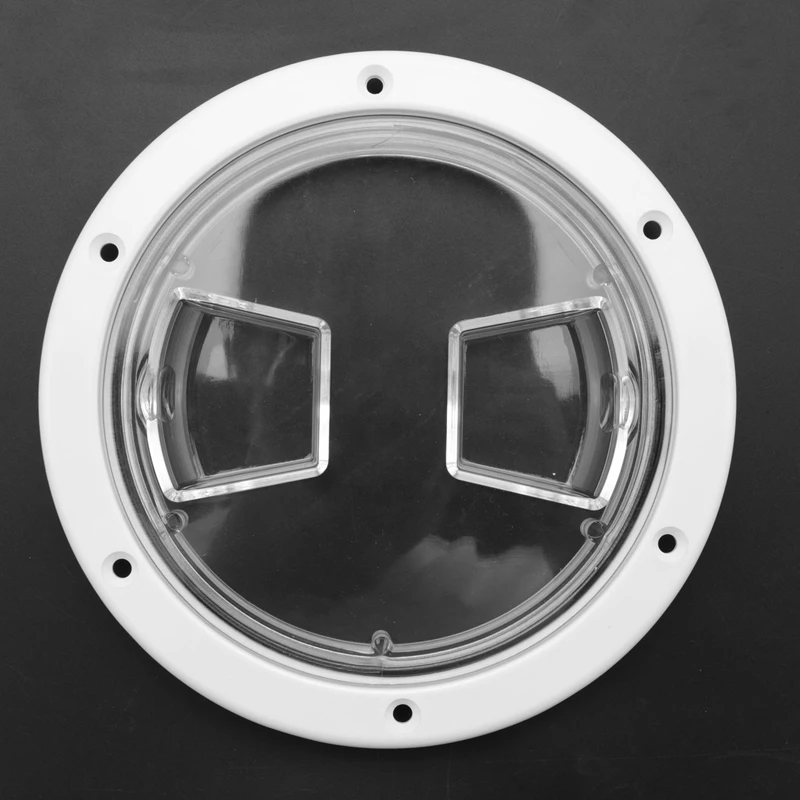 Plastic 6 Inch White Round Transparent Inspection Hatch Deck Cover Corrosion Resistant For Marine Boat Yacht RV Truck