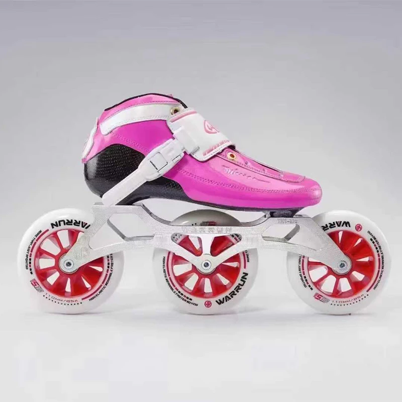 

Children/Adults Professional Inline Carbon Fiber Roller Skates Shoes Racing 110mm Carbon Fiber Speed Skates for both men and wom