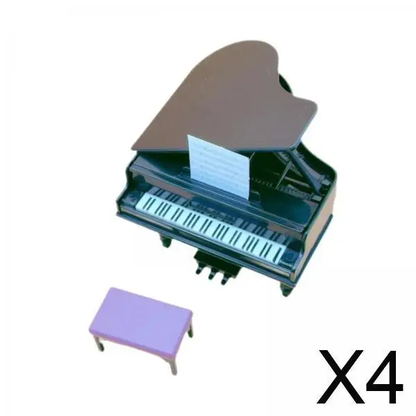 

Mini Dollhouse Piano 1 12 Scale Furniture Handmade Black Accessory Toy for Children's Dollhouse Decoration