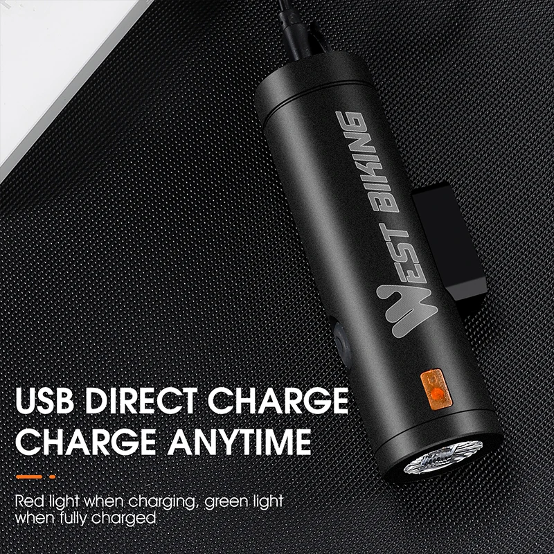 WEST BIKING 4500mAh Bike Light 1300LM Front Lights USB Rechargeable LED Bicycle Flashlight Waterproof Headlight Bike Accessories