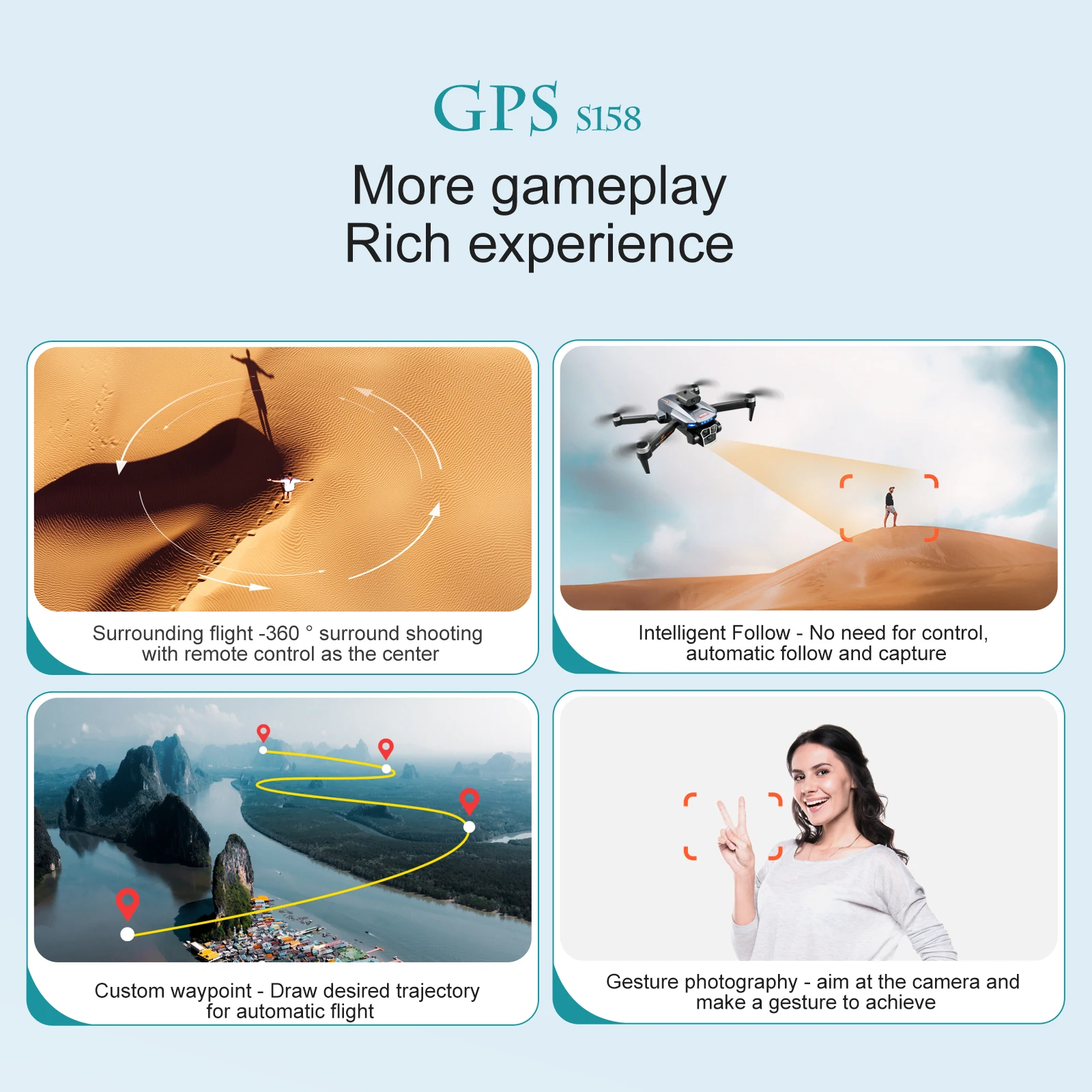 2026 S158 GPS Drone Screen Con - Drone Gps Mount recension och pris