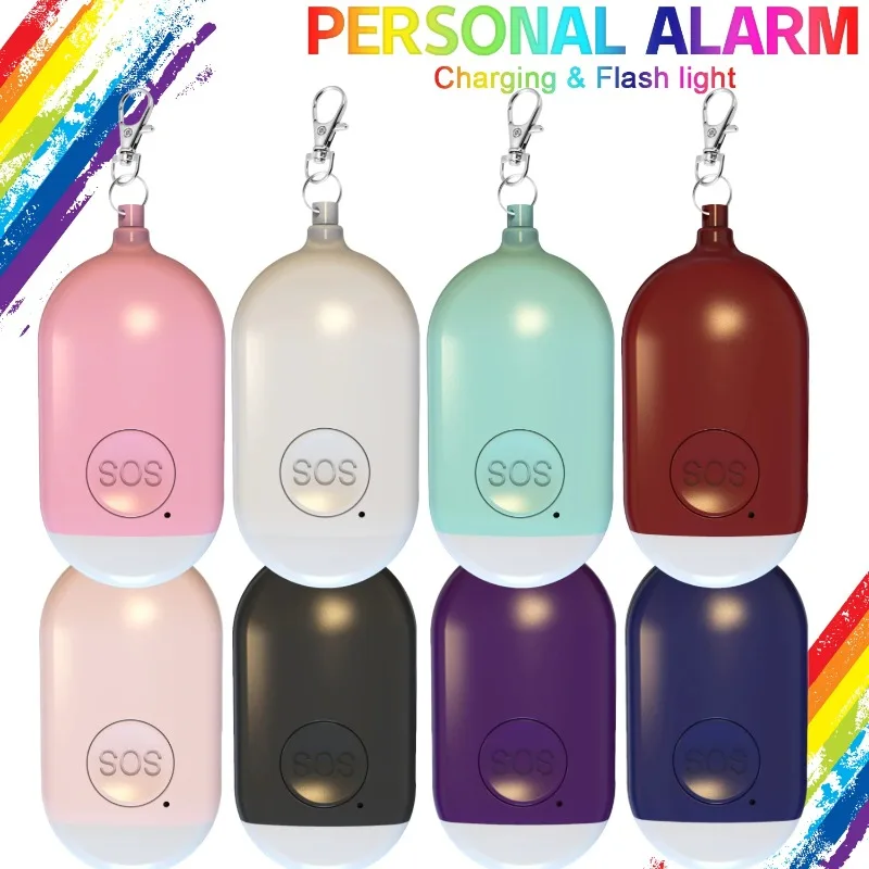 

1 шт. перезаряжаемый звуковой фонарик-сигнализация 130 дБ со стробоскопом для самообороны и обеспечения безопасности